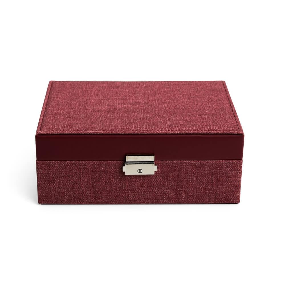 Porta-joias em Poliuretano DV1297 na cor Vermelho, brinde personalizado Sky Brindes