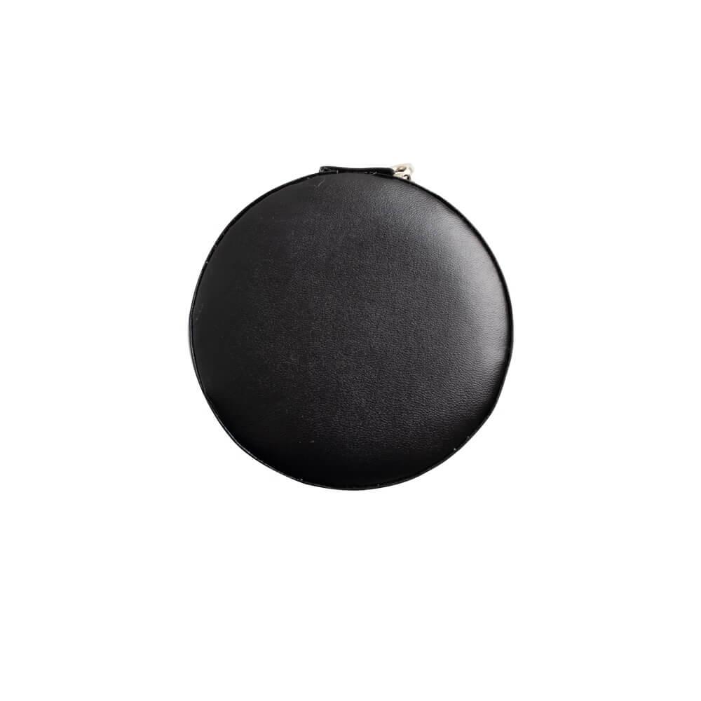 Porta-joias Couro Sintético DV1298 na cor Preto, brinde personalizado Sky Brindes