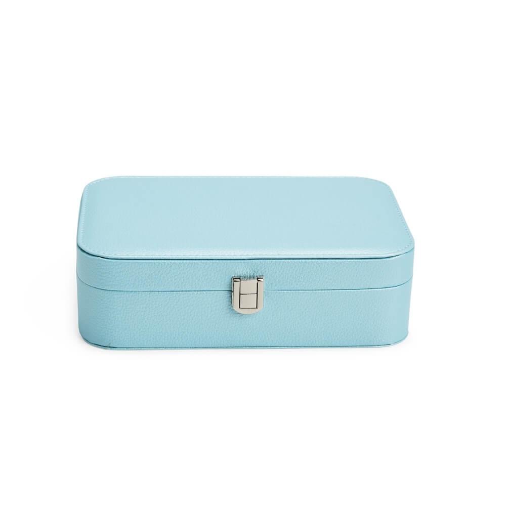Porta-Joias com Espelho DV1299 na cor Azul claro, brinde personalizado Sky Brindes