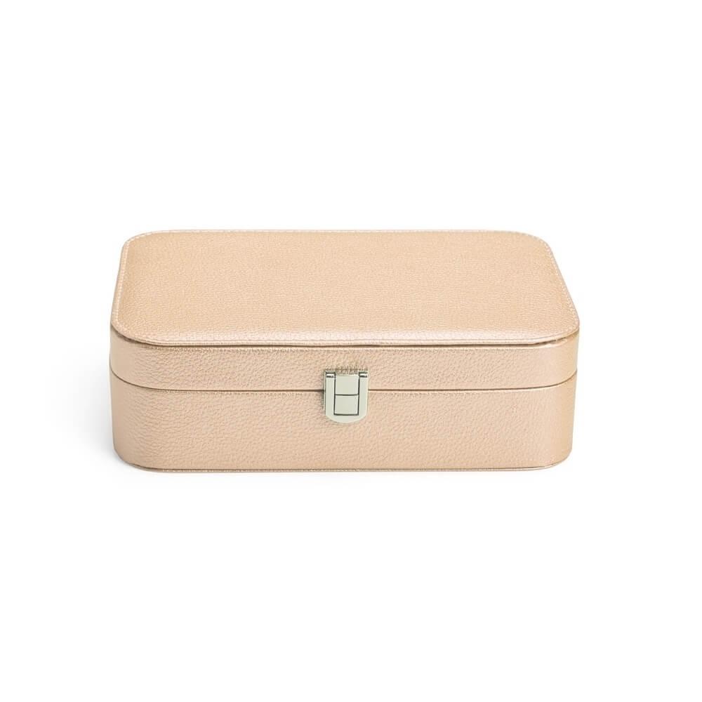 Porta-Joias com Espelho DV1299 na cor Bege, brinde personalizado Sky Brindes