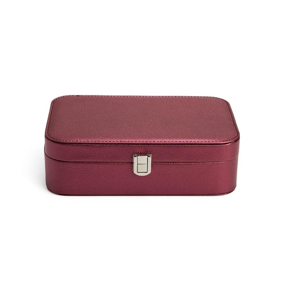 Porta-Joias com Espelho DV1299 na cor Vinho, brinde personalizado Sky Brindes