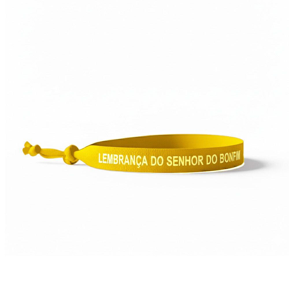 Fita Bonfim Personalizada DV1303 na cor Amarelo, brinde personalizado Sky Brindes
