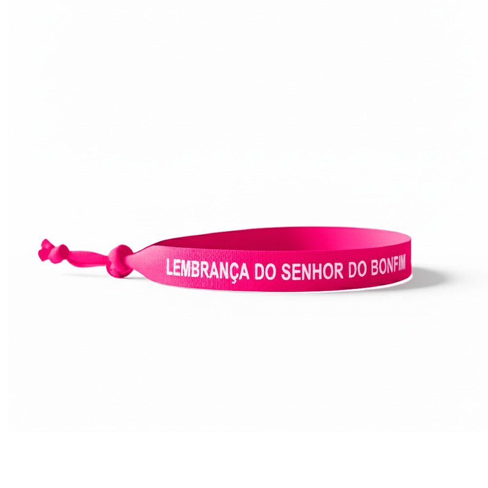 Fita Bonfim Personalizada DV1303 na cor Pink, brinde personalizado Sky Brindes