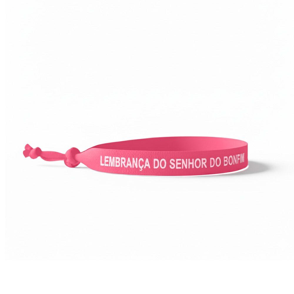 Fita Bonfim Personalizada DV1303 na cor Rosa claro, brinde personalizado Sky Brindes