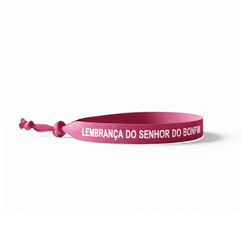 Fita Bonfim Personalizada DV1303 na cor Rosa escuro, brinde personalizado Sky Brindes