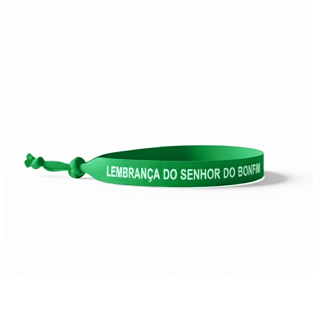 Fita Bonfim Personalizada DV1303 na cor Verde bandeira, brinde personalizado Sky Brindes