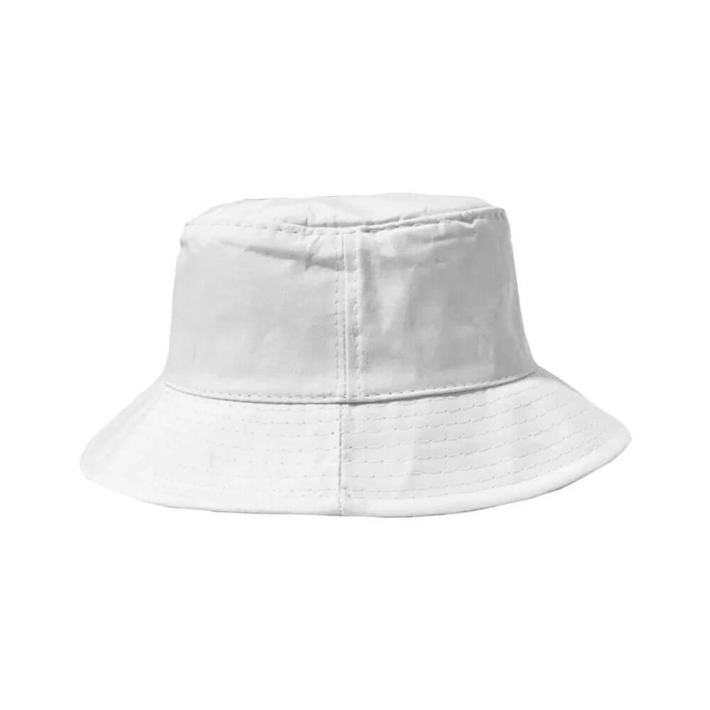 Chapéu Bucket DV1304 na cor Branco, brinde personalizado Sky Brindes