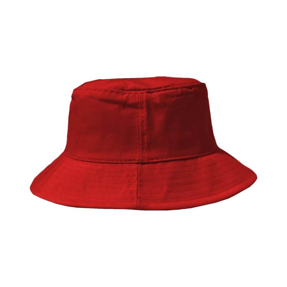 Chapéu Bucket DV1304 na cor Vermelho, brinde personalizado Sky Brindes