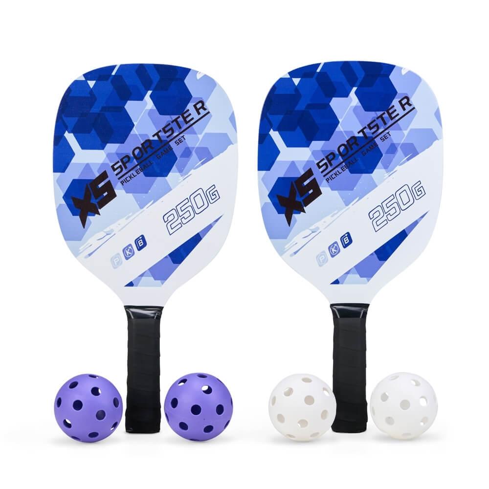 Kit Pickleball 6 Peças DV1309 na cor Azul, brinde personalizado Sky Brindes