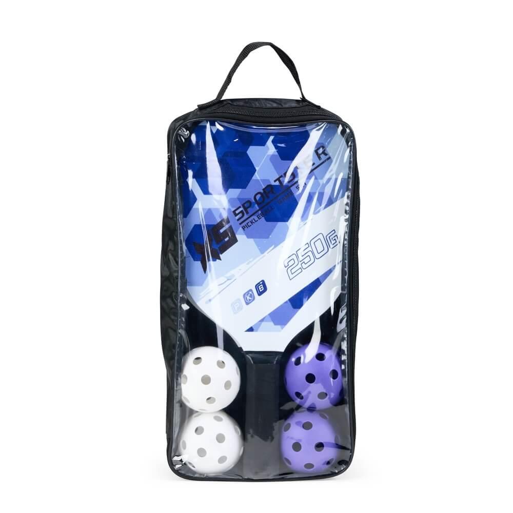 Kit Pickleball 6 Peças DV1309 na cor Azul, brinde personalizado Sky Brindes