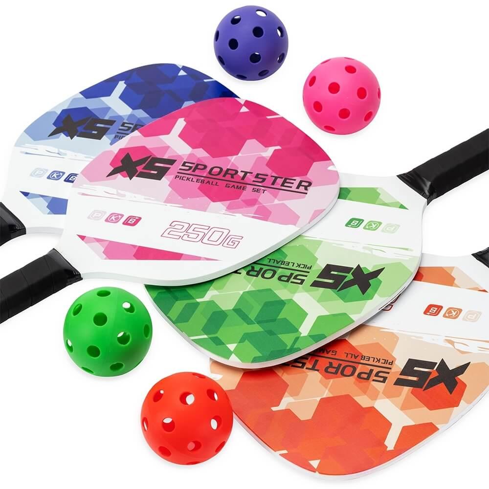 Kit Pickleball 6 Peças DV1309 na cor Azul, brinde personalizado Sky Brindes