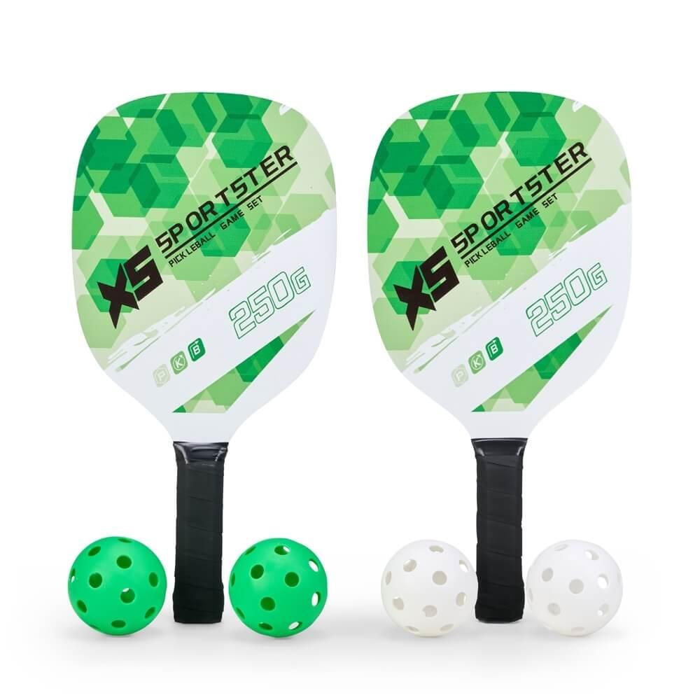 Kit Pickleball 6 Peças DV1309 na cor Verde, brinde personalizado Sky Brindes