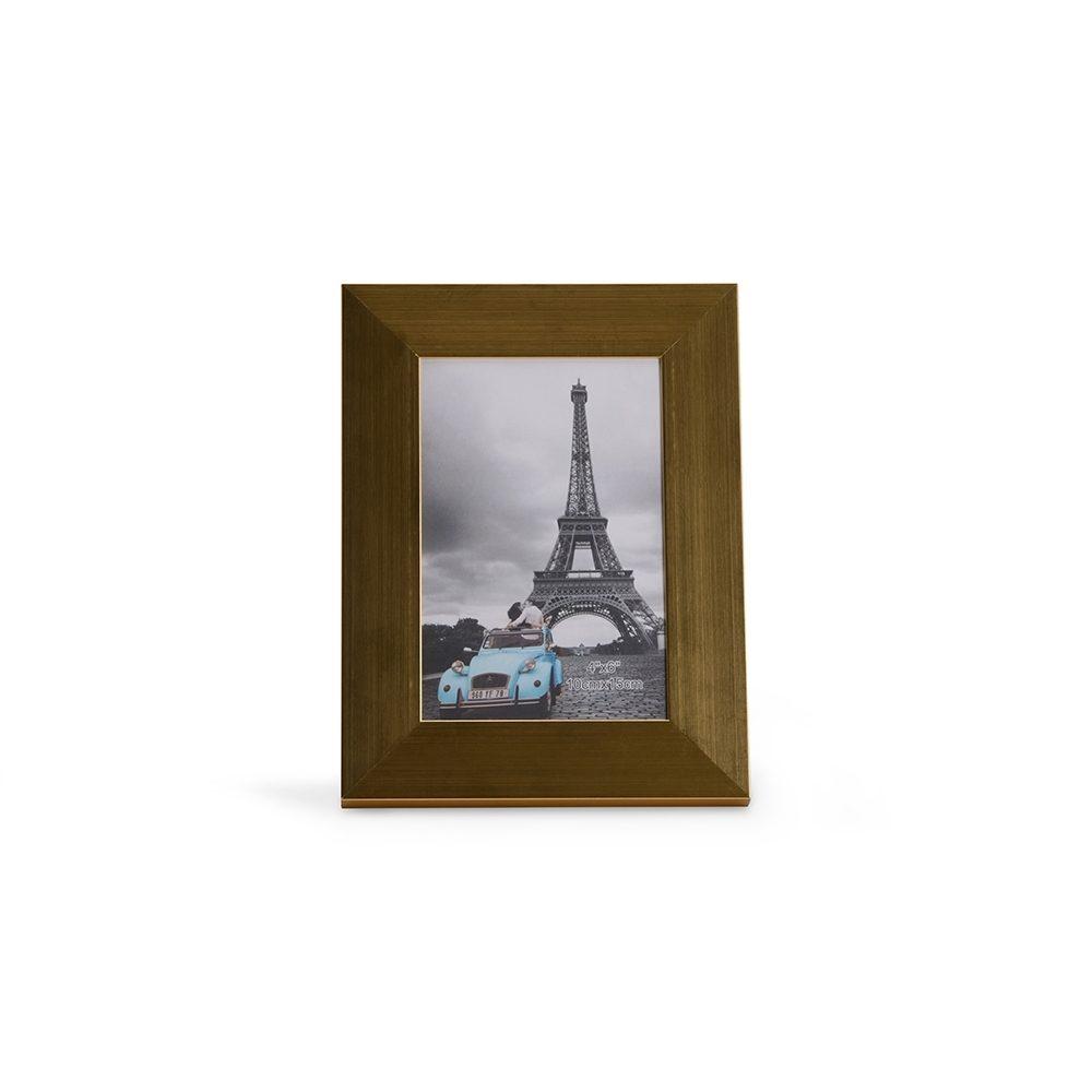 Porta-Retrato PVC DV1312 na cor Dourado, brinde personalizado Sky Brindes