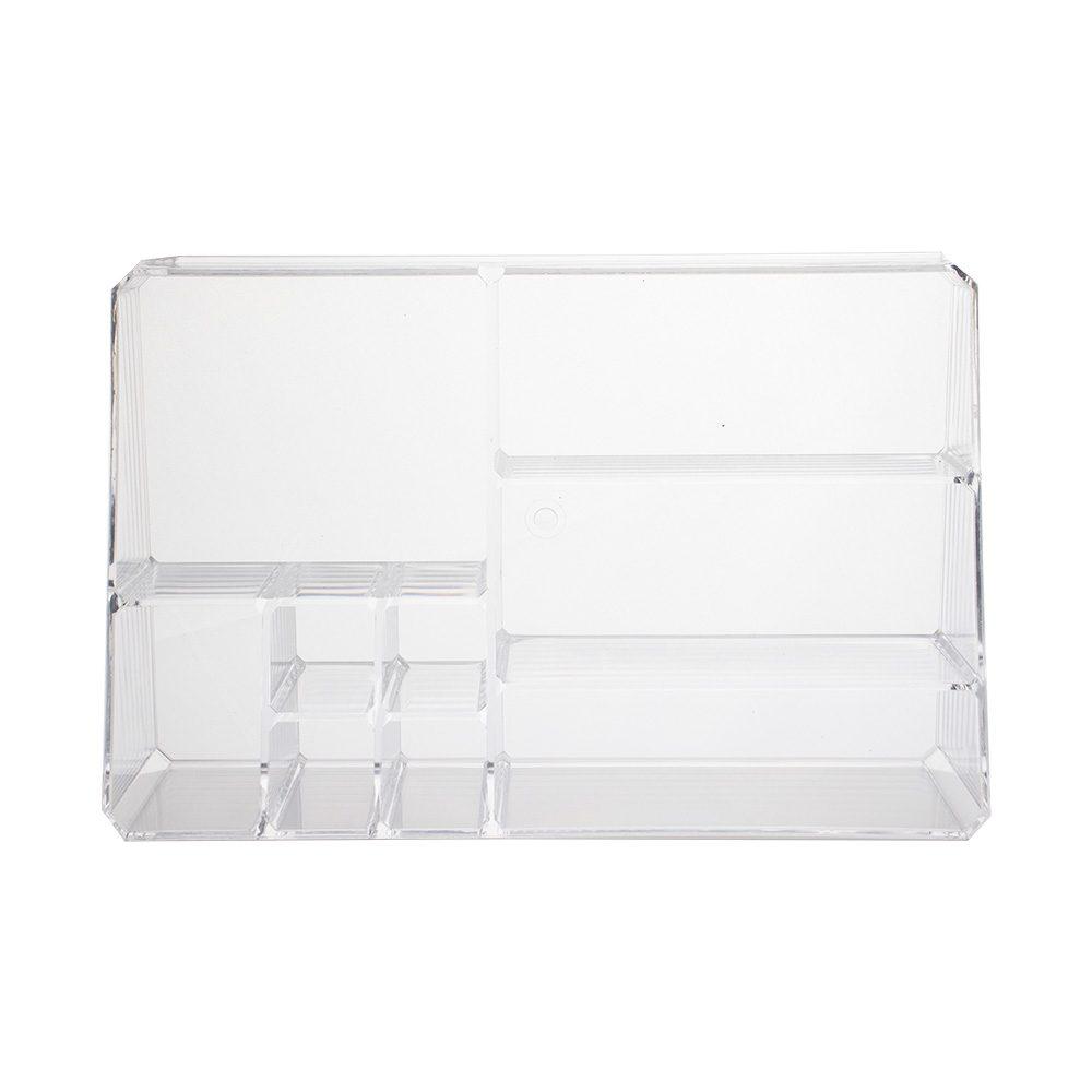 Organizador de cosmeticos acrilico DV1318 na cor Transparente, brinde personalizado Sky Brindes
