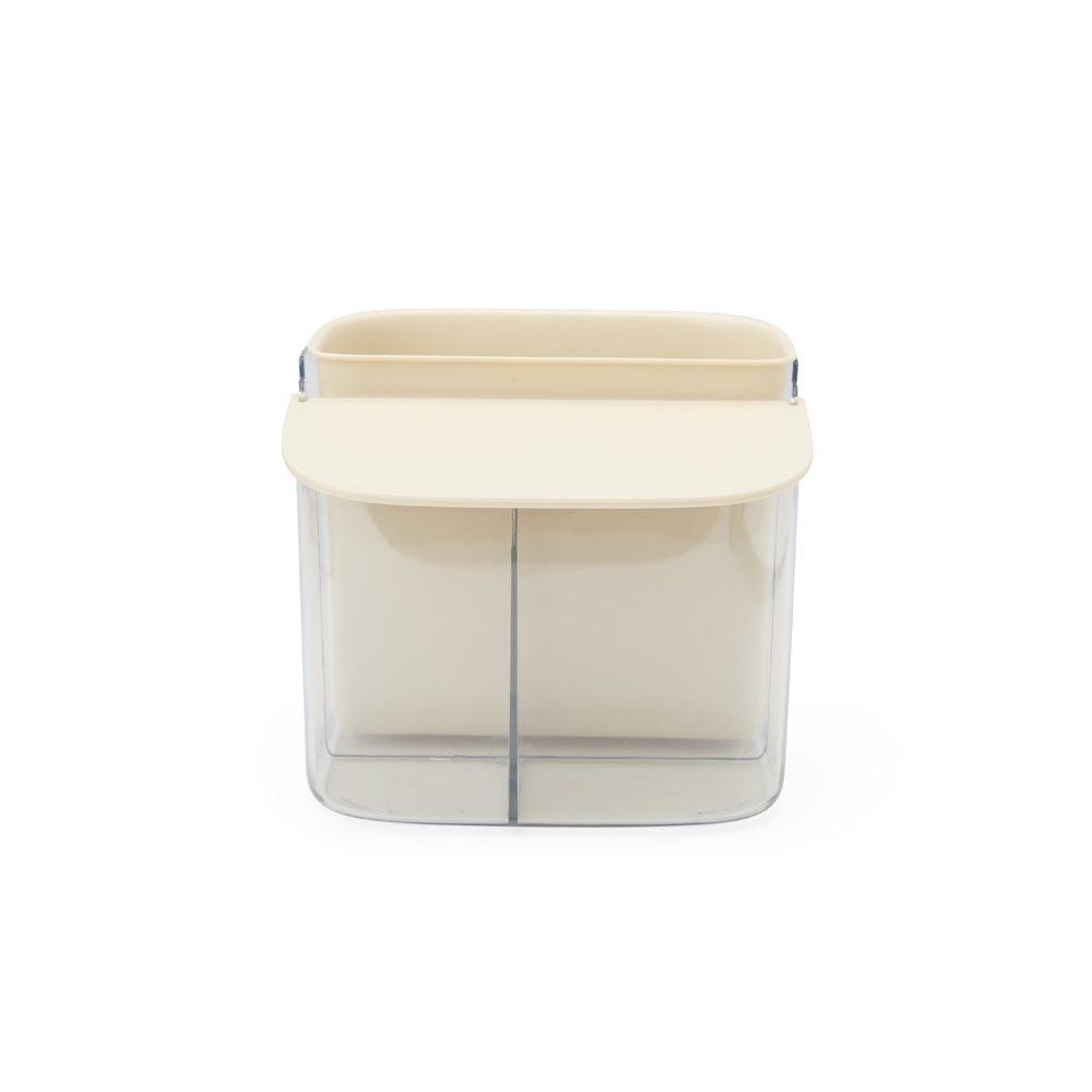 Organizador plástico DV1321 na cor Bege, brinde personalizado Sky Brindes