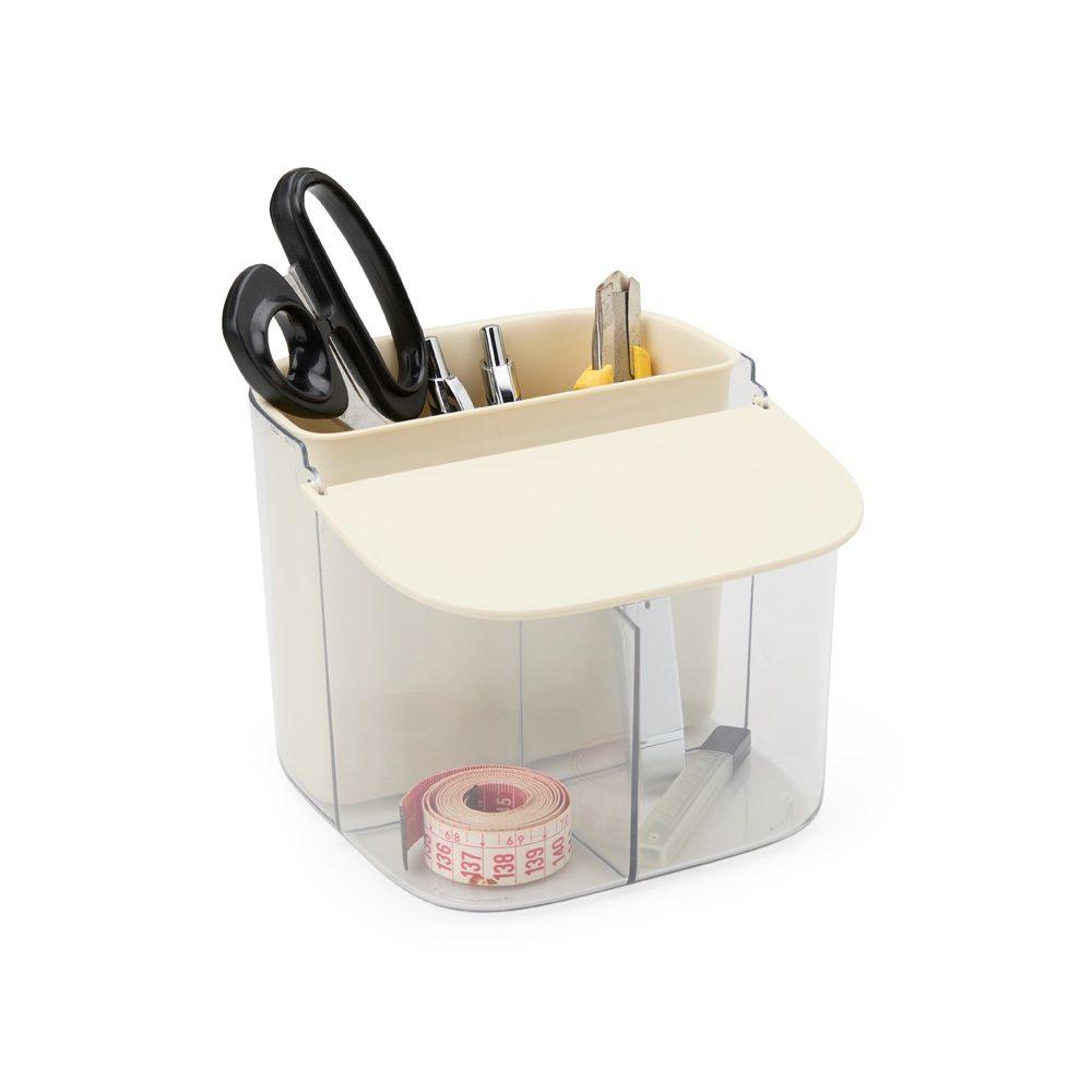 Organizador plástico DV1321 na cor Bege, brinde personalizado Sky Brindes