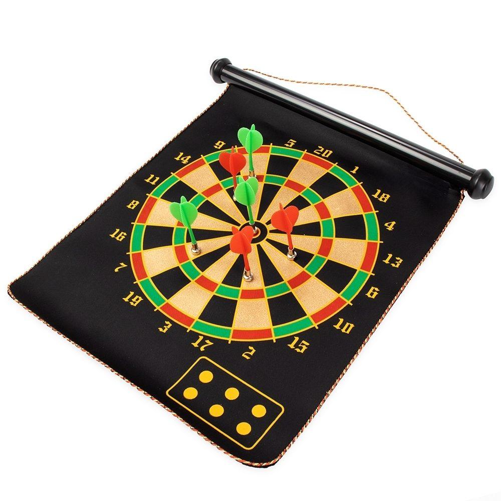 Jogo de dardos magnético dupla face DV1326 na cor Preto, brinde personalizado Sky Brindes