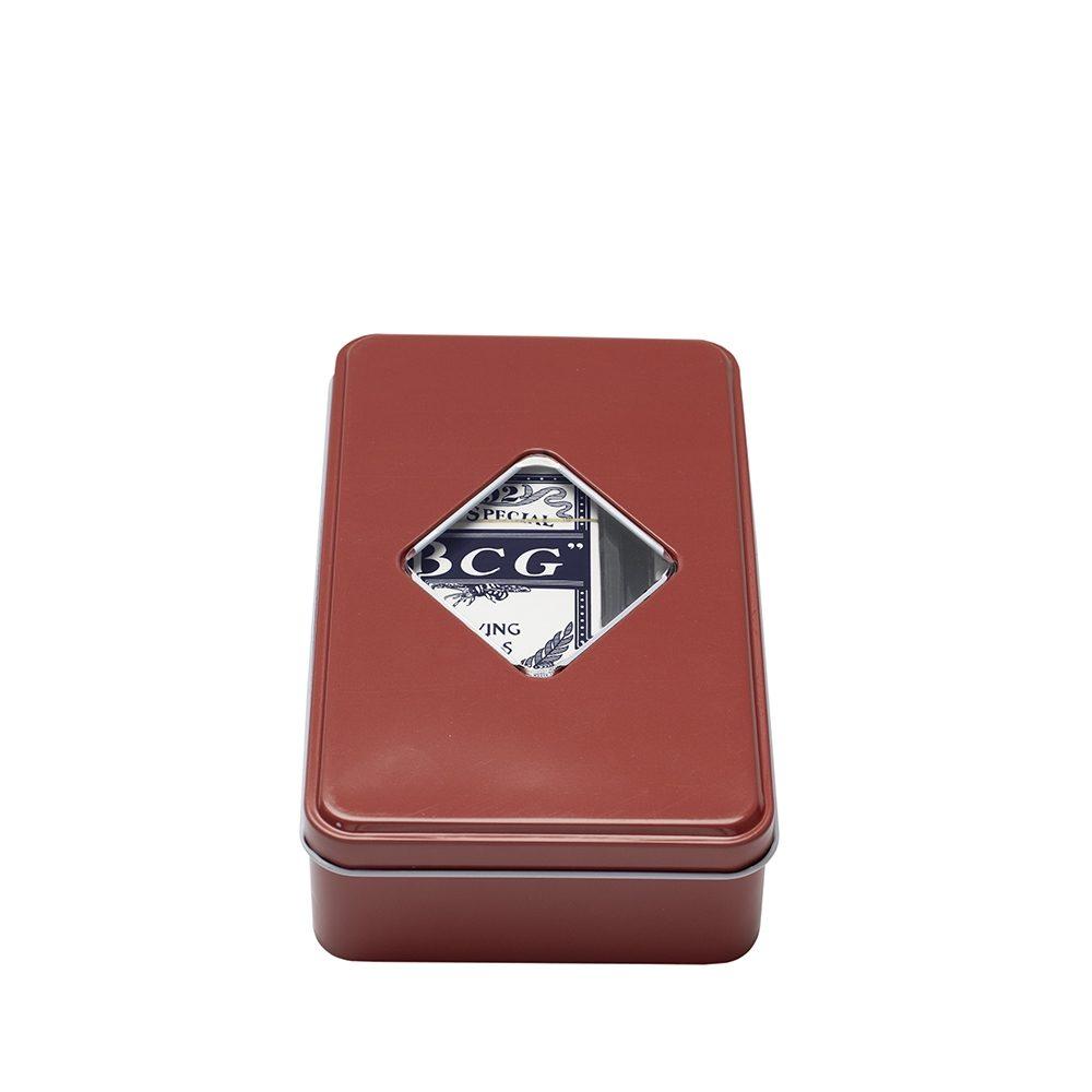 Kit poker com 100 fichas DV1331 na cor Vermelho e inox, brinde personalizado Sky Brindes