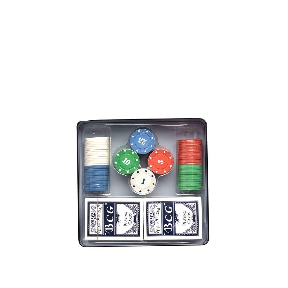 Kit poker 100 fichas DV1333 na cor Preto, brinde personalizado Sky Brindes