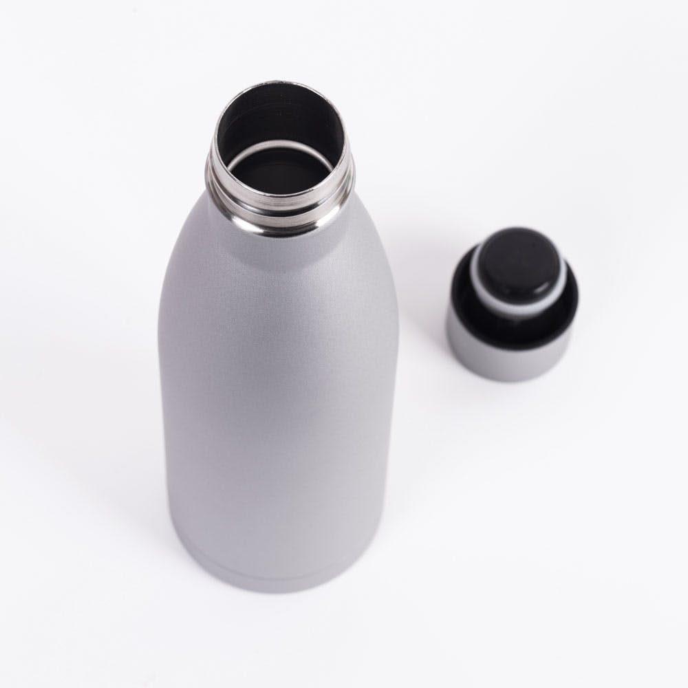 Garrafa térmica 500ml GA1464 na cor Prata, brinde personalizado Sky Brindes