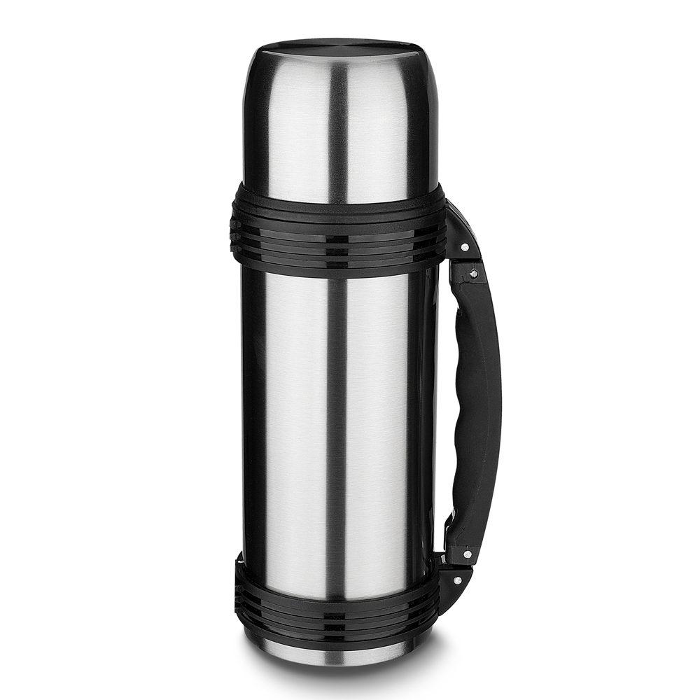Garrafa térmica 1,2 litos GA1523 na cor Prata, brinde personalizado Sky Brindes