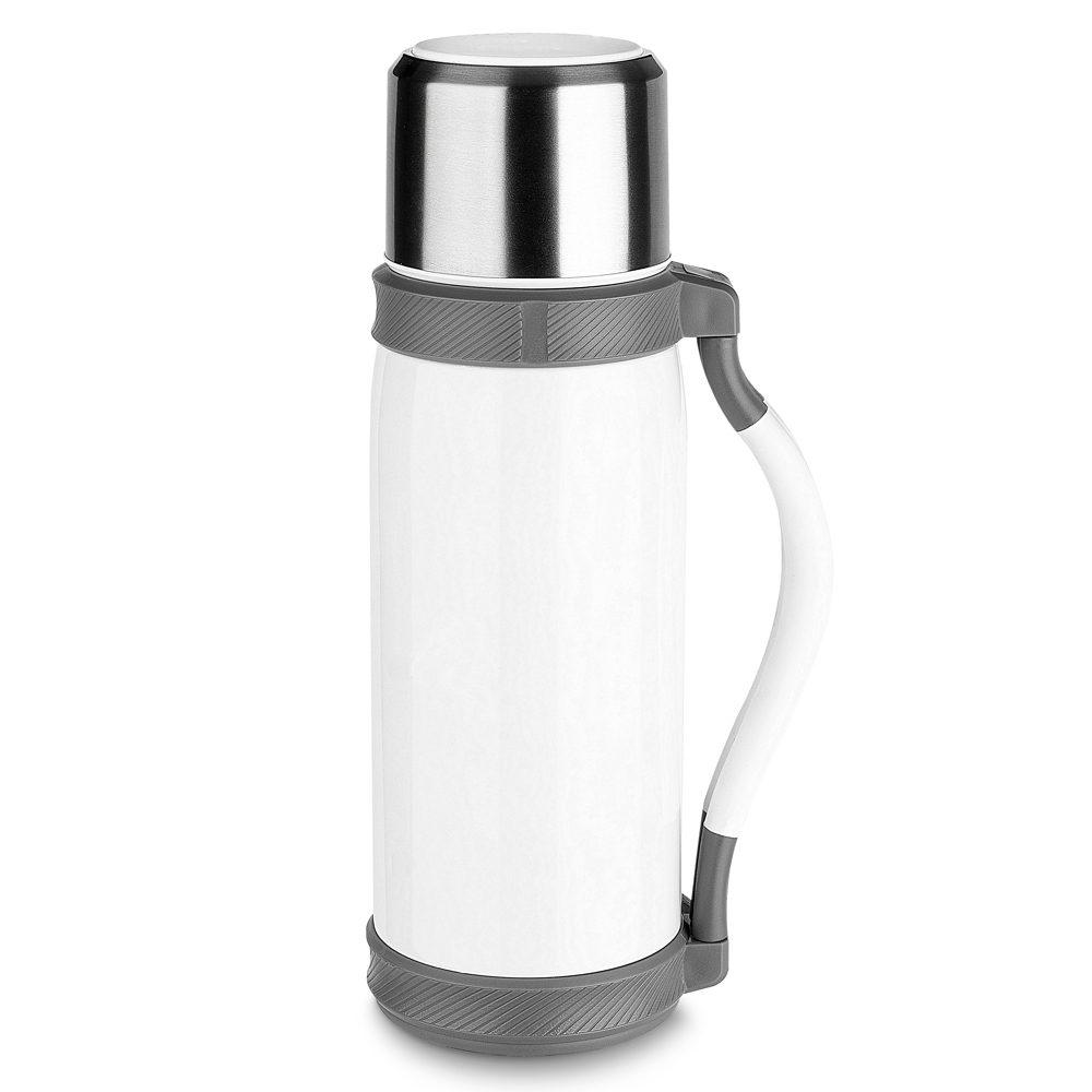 Garrafa térmica 1,2 lt GA1524 na cor Branco, brinde personalizado Sky Brindes