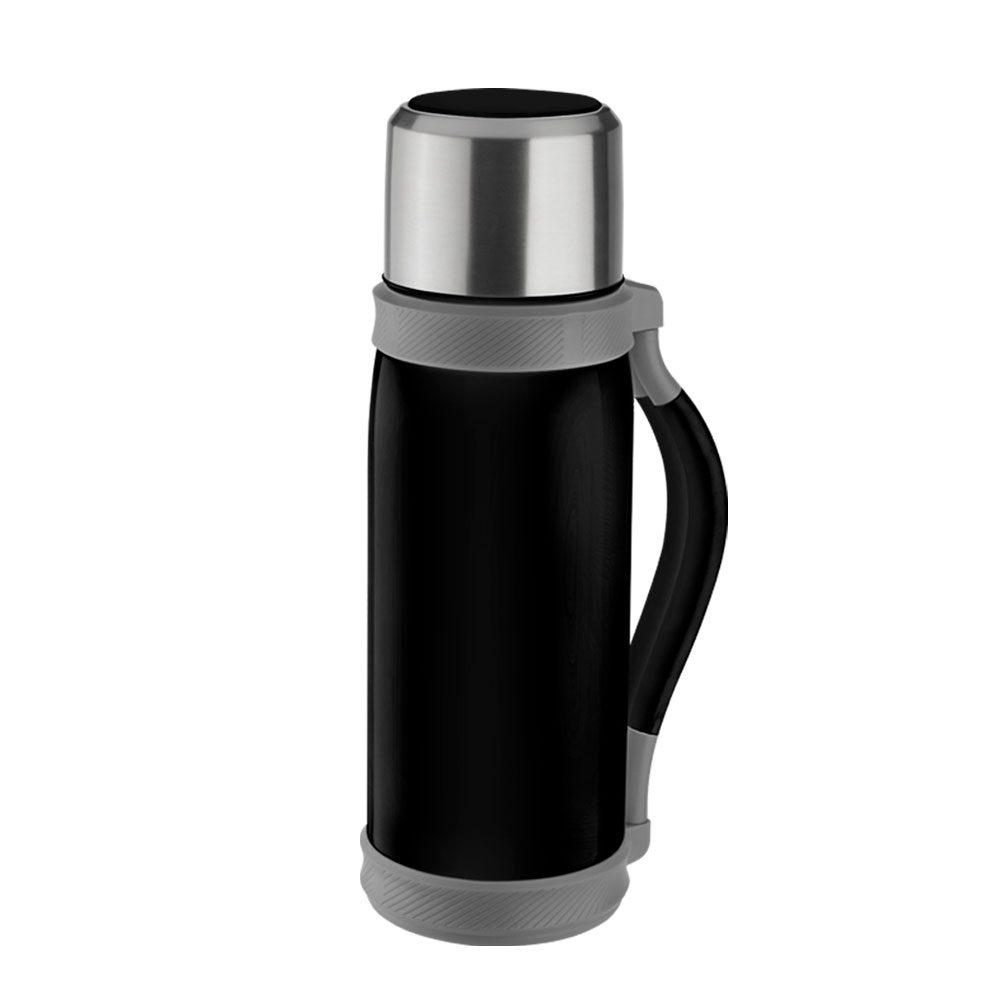 Garrafa térmica 1,2 lt GA1524 na cor Preto, brinde personalizado Sky Brindes