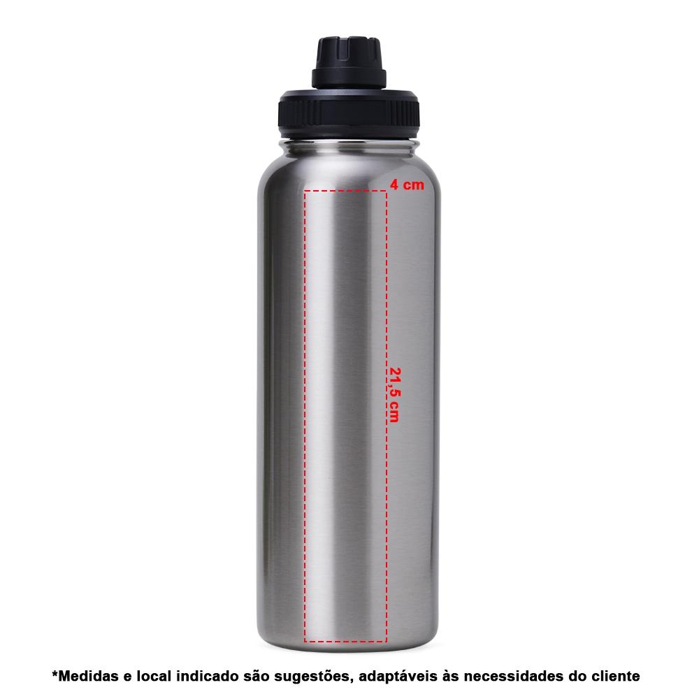 Garrafa térmica 1,2 lt GA1542 na cor Branco, brinde personalizado Sky Brindes
