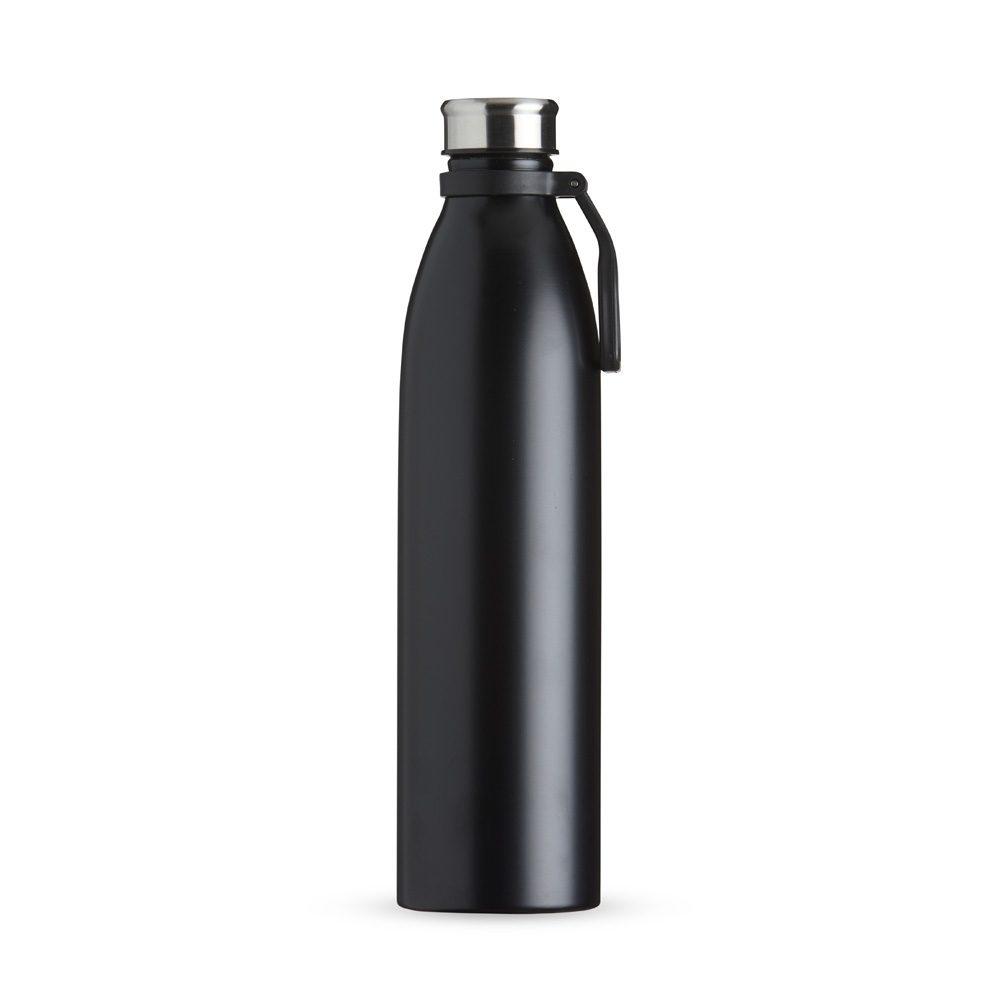 Garrafa Inox 1,1 Litros GA1637 na cor Preto, brinde personalizado Sky Brindes
