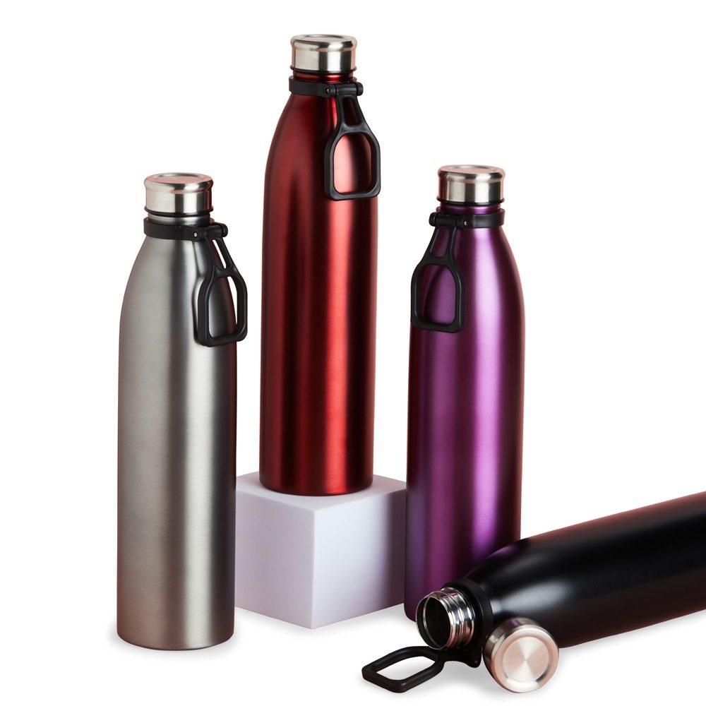 Garrafa Inox 1,1 Litros GA1637 na cor Chumbo, brinde personalizado Sky Brindes