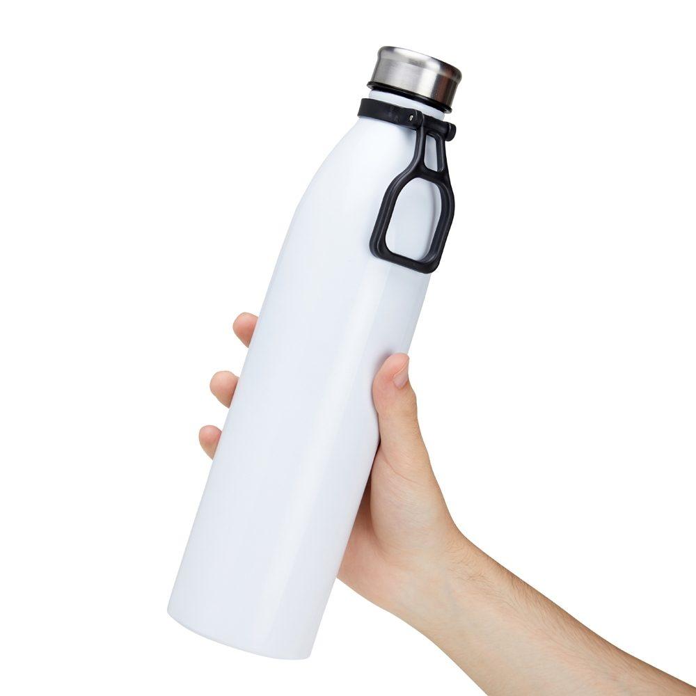 Garrafa Inox 1,1 Litros GA1653 na cor Branco, brinde personalizado Sky Brindes