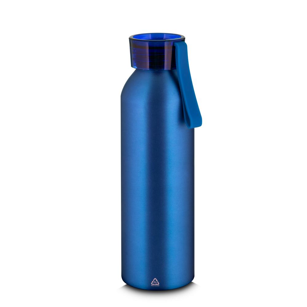 Garrafa em Alumínio de 600ml GA1675 na cor Azul, brinde personalizado Sky Brindes