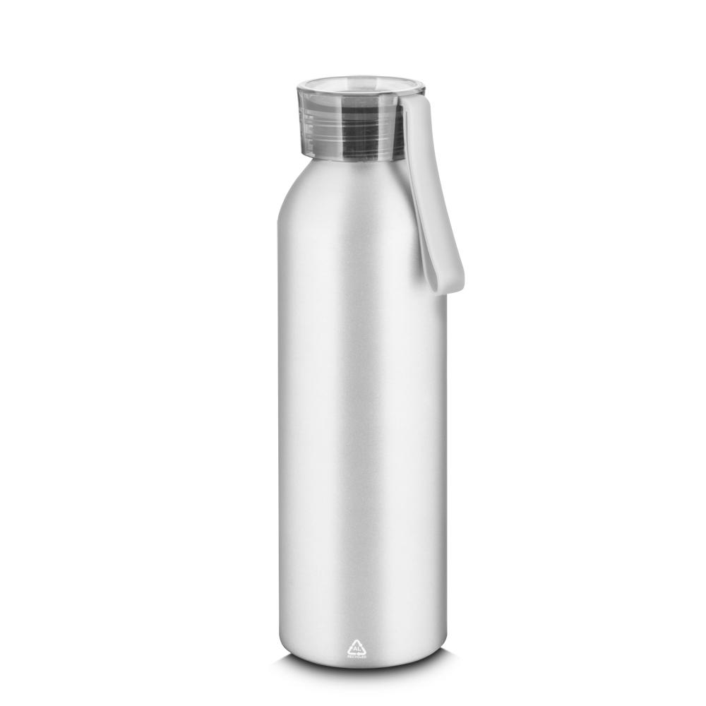 Garrafa em Alumínio de 600ml GA1675 na cor Branco, brinde personalizado Sky Brindes