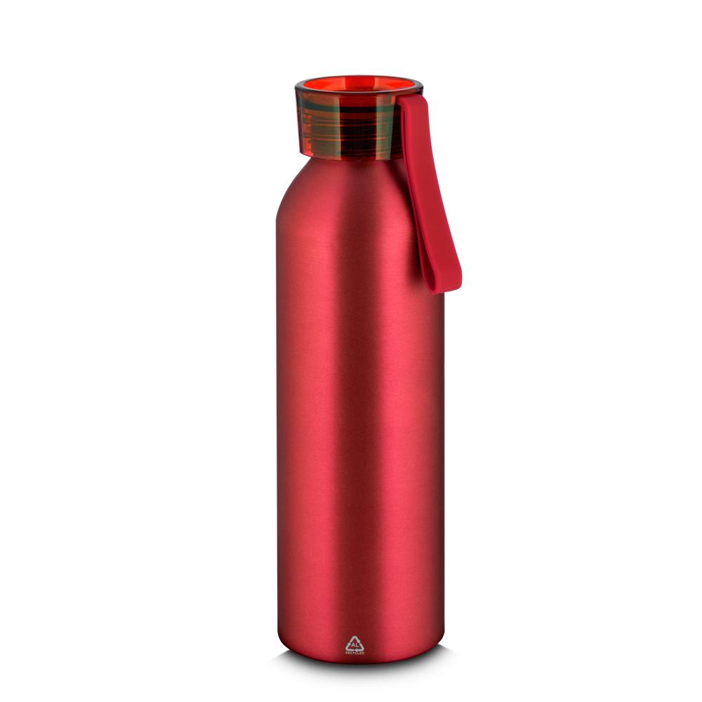 Garrafa em Alumínio de 600ml GA1675 na cor Vermelho, brinde personalizado Sky Brindes