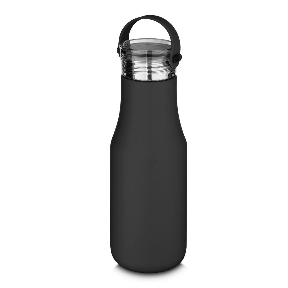 Garrafa Térmica de 500ml GA1676 na cor Preto, brinde personalizado Sky Brindes