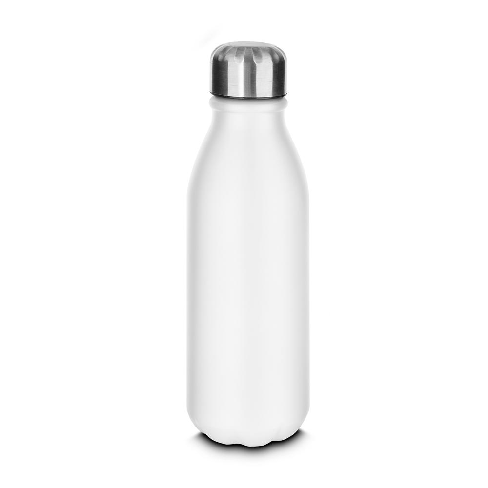 Garrafa em Alumínio de 550ml GA1685 na cor Branco, brinde personalizado Sky Brindes
