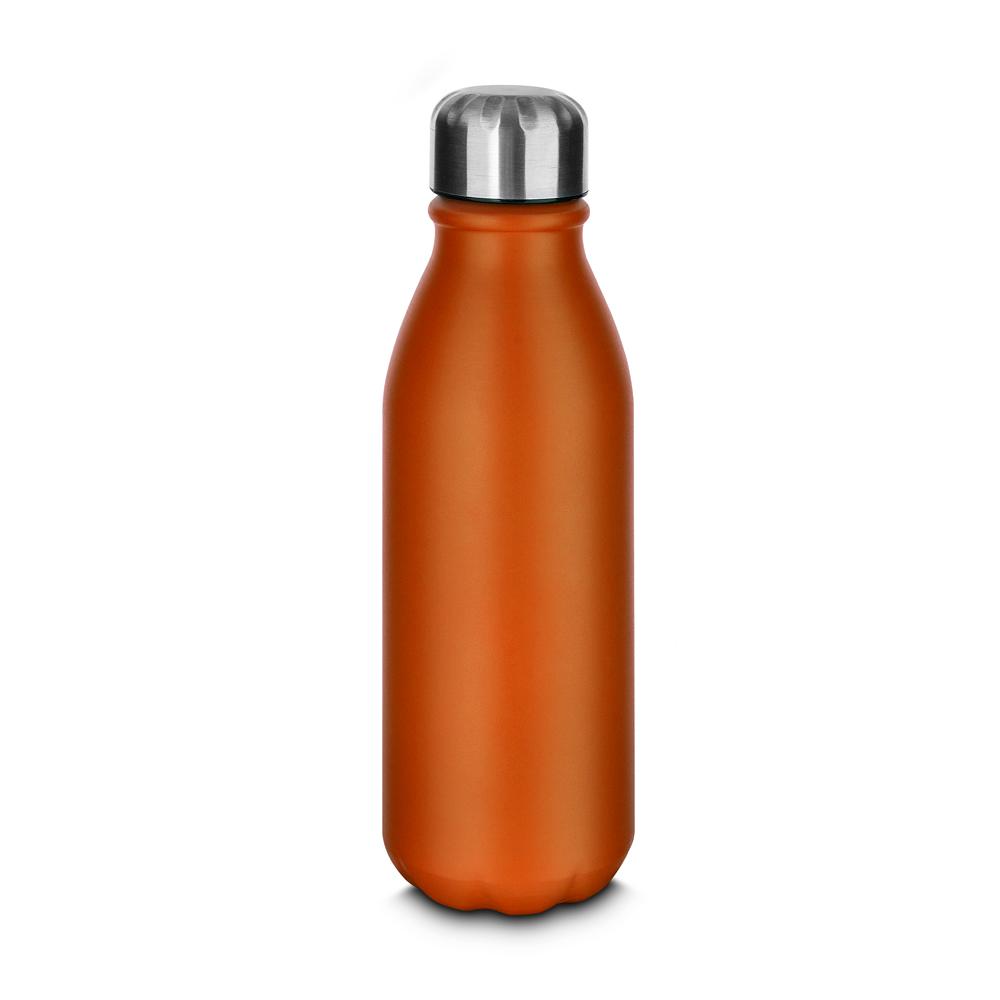 Garrafa em Alumínio de 550ml GA1685 na cor Laranja, brinde personalizado Sky Brindes