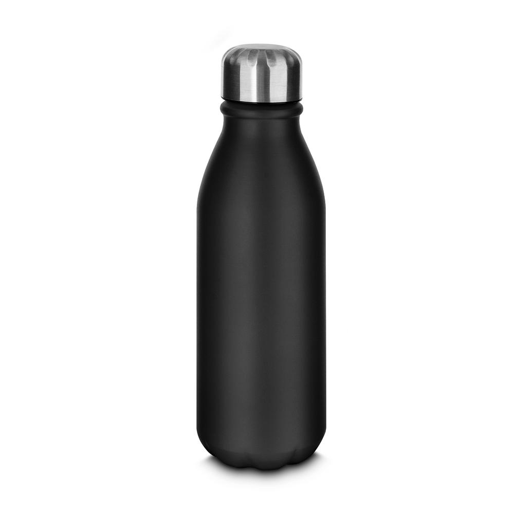Garrafa em Alumínio de 550ml GA1685 na cor Preto, brinde personalizado Sky Brindes