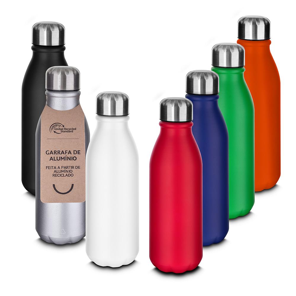 Garrafa em Alumínio de 550ml GA1685 na cor Vermelho, brinde personalizado Sky Brindes