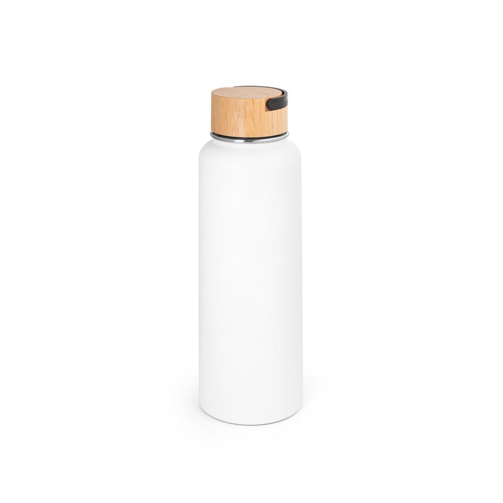 Squeeze térmico em aço inox GA1686 na cor Branco, brinde personalizado Sky Brindes