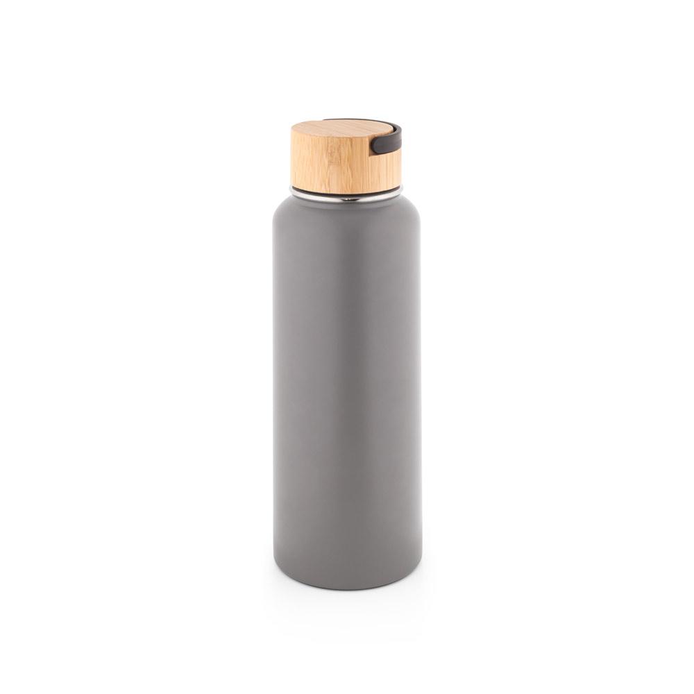 Squeeze térmico em aço inox GA1686 na cor Cinza escuro, brinde personalizado Sky Brindes