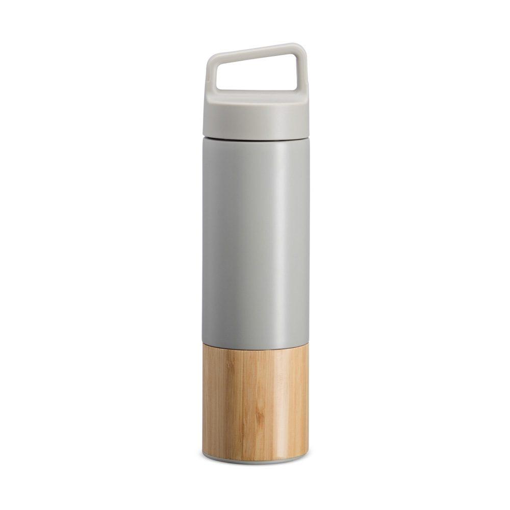 Garrafa Térmica 550ml GA1698 na cor Cinza, brinde personalizado Sky Brindes