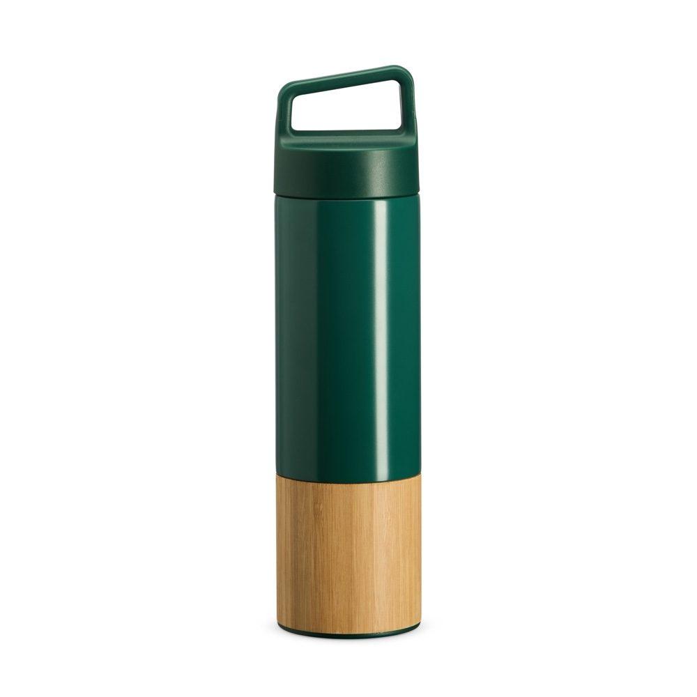 Garrafa Térmica 550ml GA1698 na cor Verde, brinde personalizado Sky Brindes