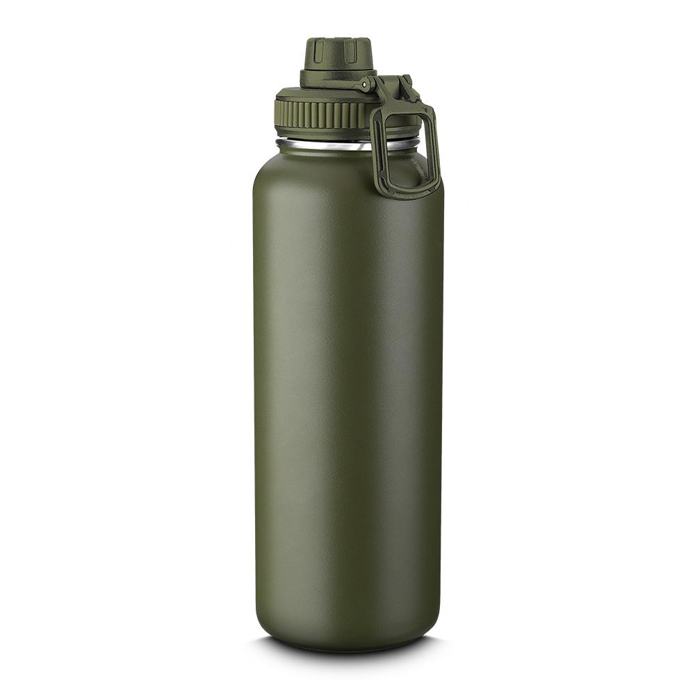 Garrafa Térmica 1,2 Litros GA1702 na cor Verde musgo, brinde personalizado Sky Brindes