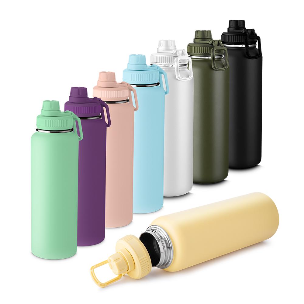 Garrafa Térmica 1,2 Litros GA1702 na cor Amarelo, brinde personalizado Sky Brindes