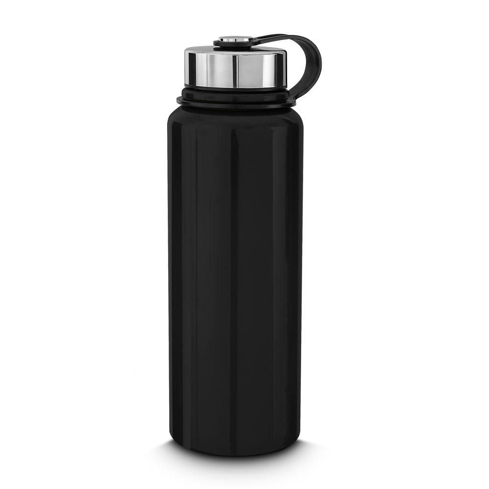 Garrafa Térmica 1 Litro GA1715 na cor Preto, brinde personalizado Sky Brindes