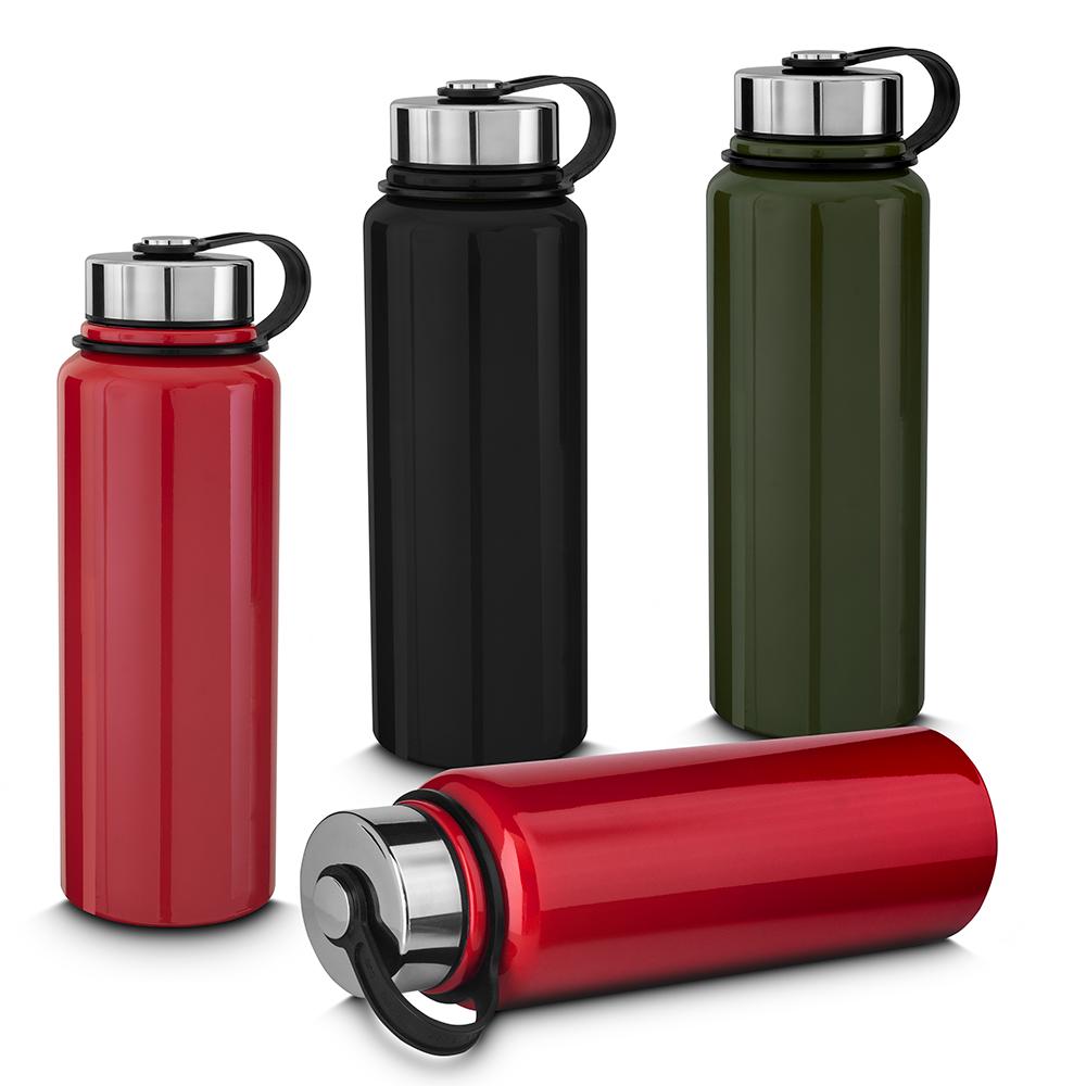 Garrafa Térmica 1 Litro GA1715 na cor Prata, brinde personalizado Sky Brindes