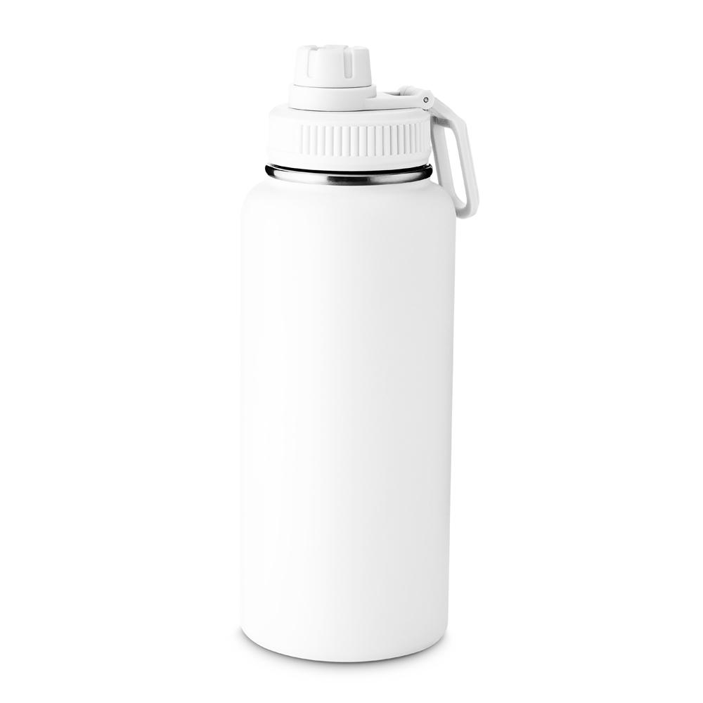 Garrafa Térmica 960ml GA1720 na cor Branco, brinde personalizado Sky Brindes