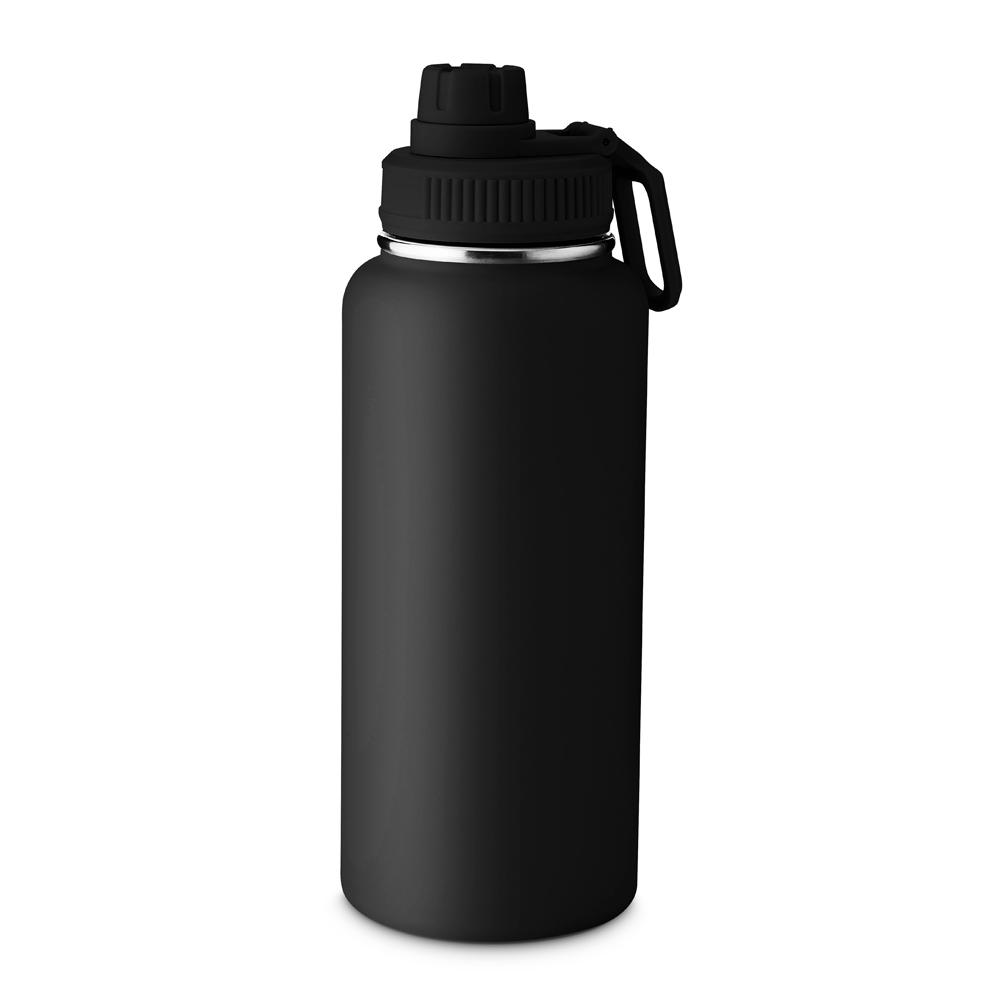 Garrafa Térmica 960ml GA1720 na cor Preto, brinde personalizado Sky Brindes