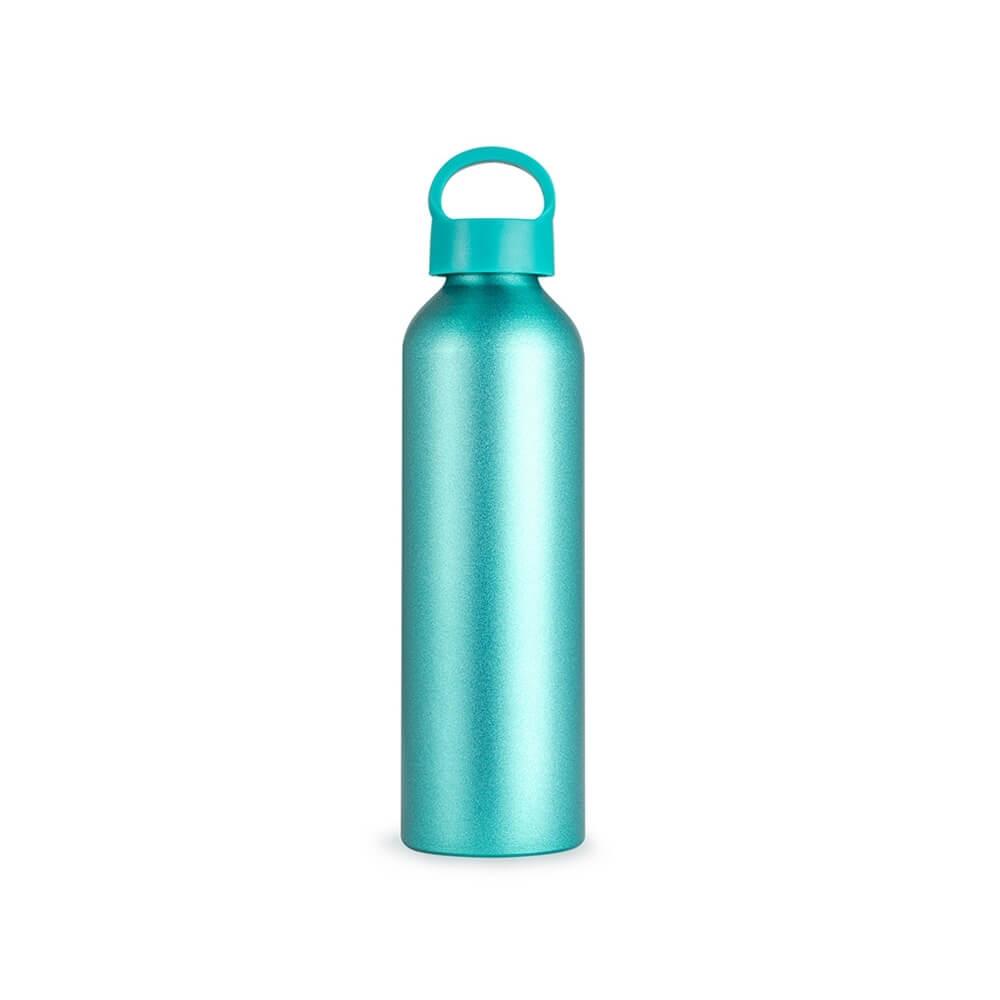 Garrafa Alumínio 630ml GA1741 na cor Turquesa, brinde personalizado Sky Brindes